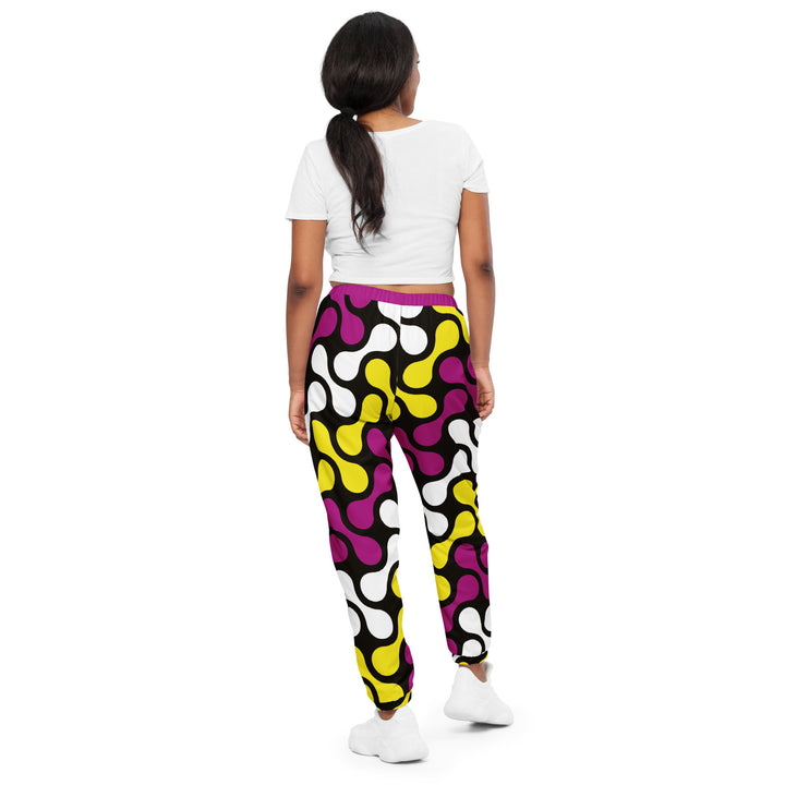 Unisex Track Pants - Black-Purple Illusion