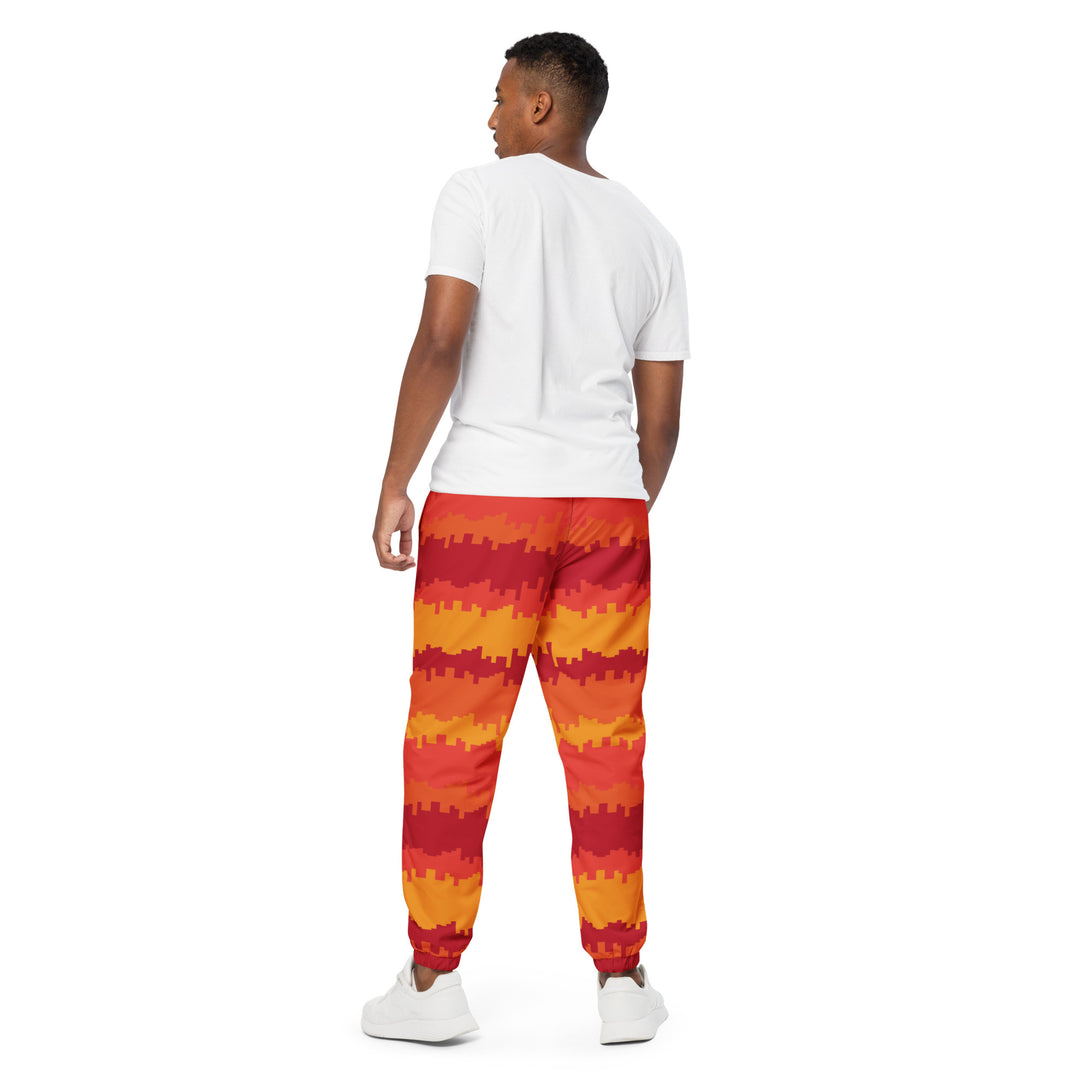 Unisex Track Pants - Orange-Red Sunset