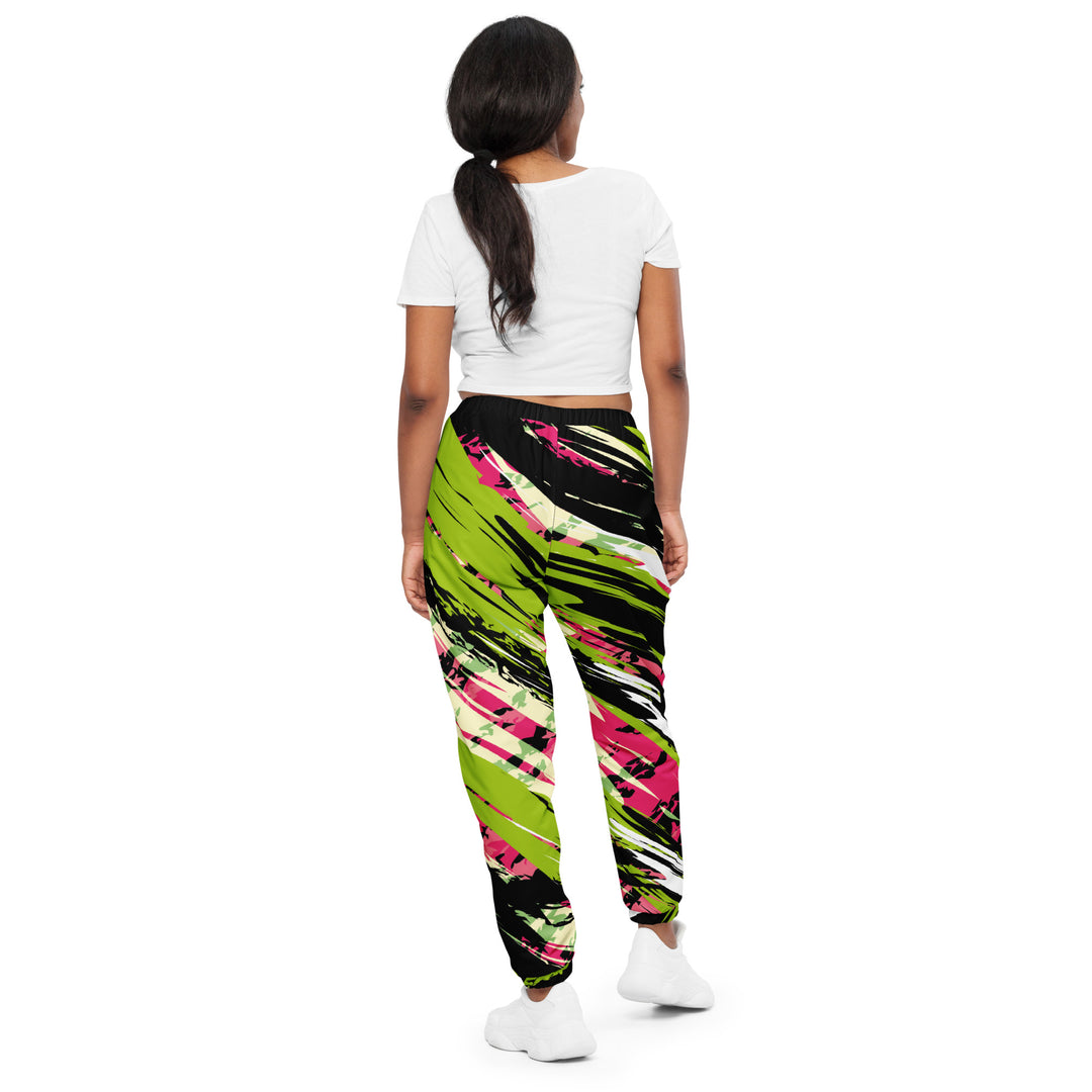 Unisex Track Pants - Black-Green Drive