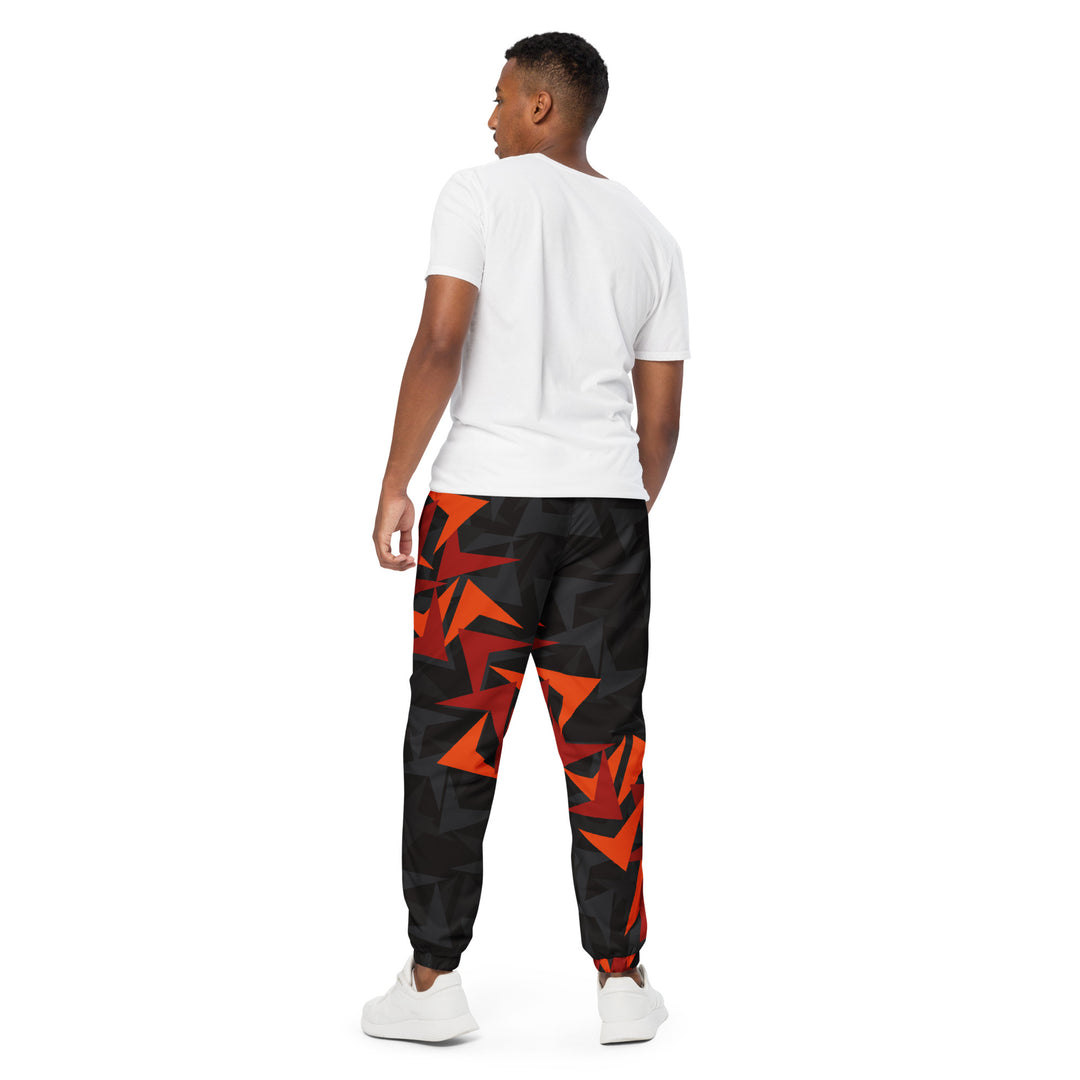 Unisex Track Pants - Black-Red Strike