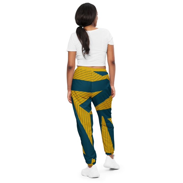 Unisex Track Pants - Blue-Yellow Triangle