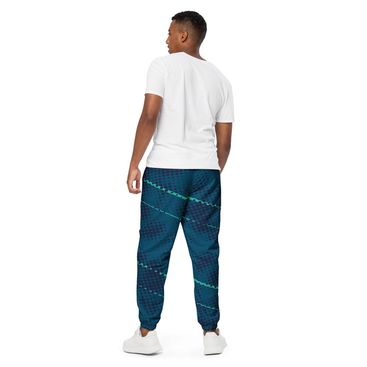 Unisex Track Pants - Blue-Green Halftone