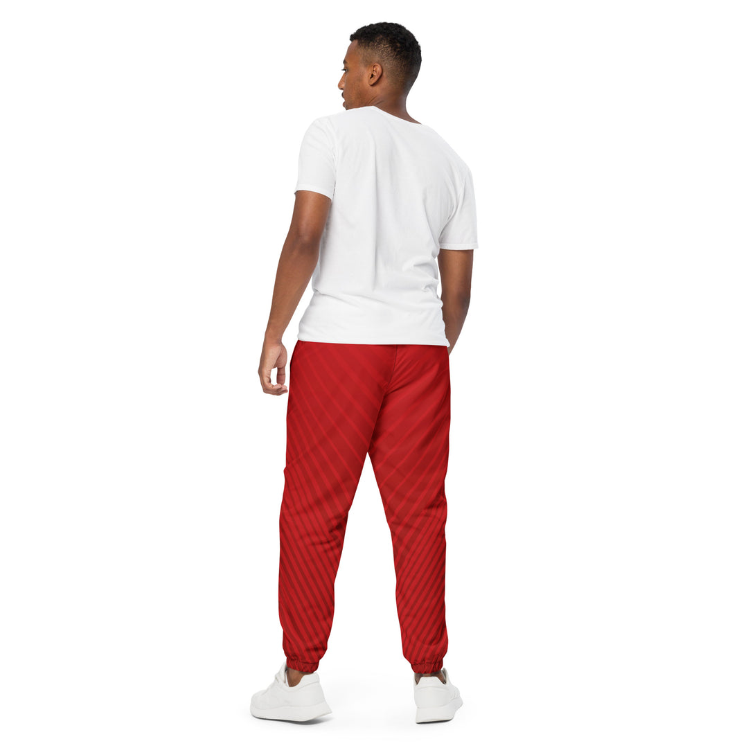 Unisex Track Pants - Red-Grey Arrow