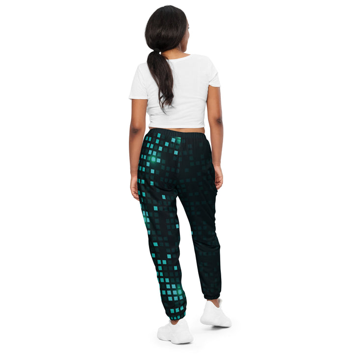 Unisex Track Pants - Green-Turquoise Shine