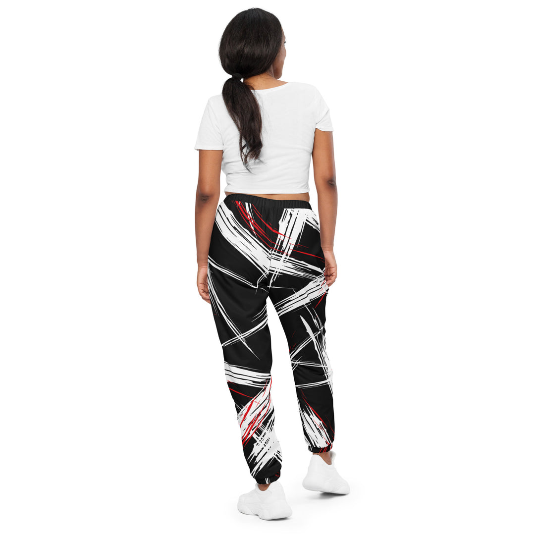 Unisex Track Pants - Black-White Chaos