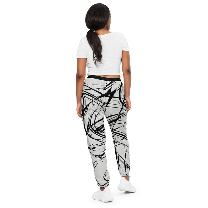 Unisex Track Pants - Grey-Black Strings