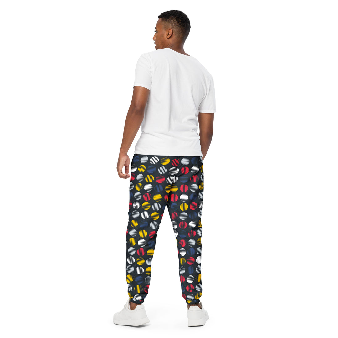 Unisex Track Pants - Grey-White Circles