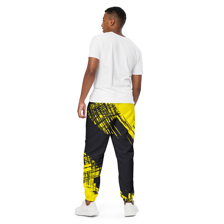 Unisex Track Pants - Black-Yellow Race