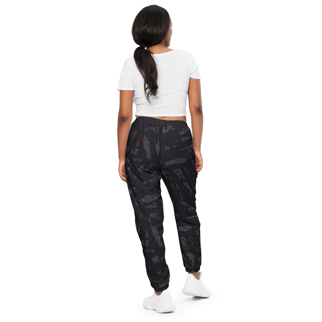 Unisex Track Pants - Black-Red Separation