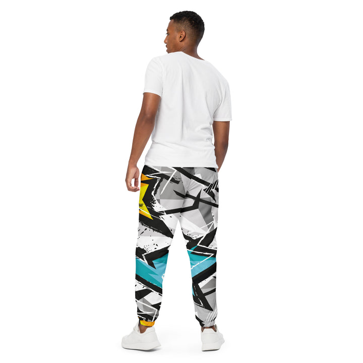 Unisex Track Pants - Turquoise-Grey Comic