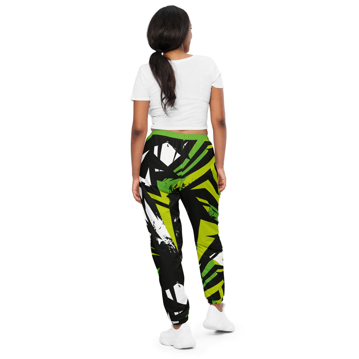 Unisex Track Pants - Black-Green Break