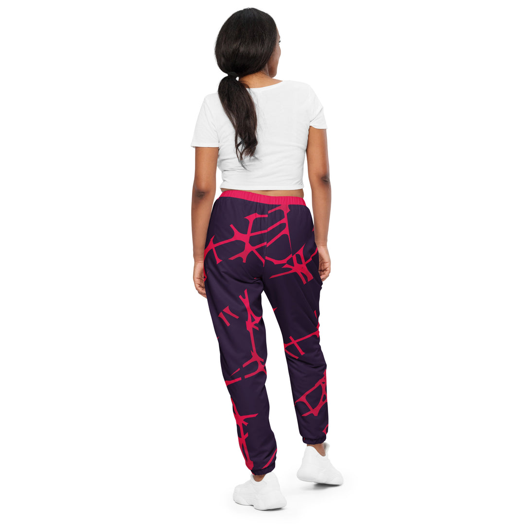 Unisex Track Pants - Purple-Red Wire