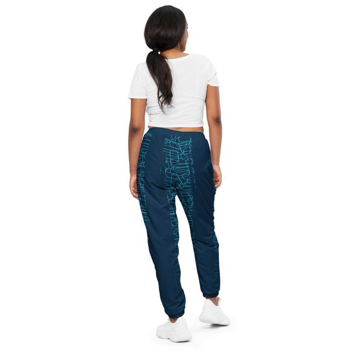 Unisex Track Pants - Blue-Turquoise Doddle