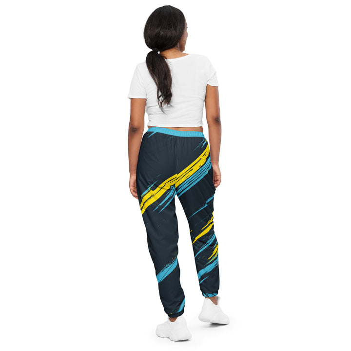 Unisex Track Pants - Yellow-Blue Rain