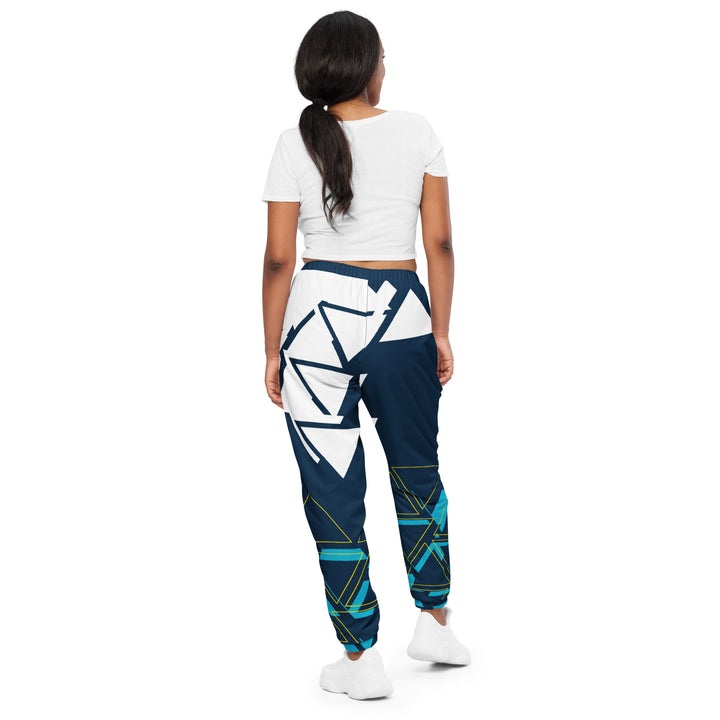 Unisex Track Pants - Blue-White Agent