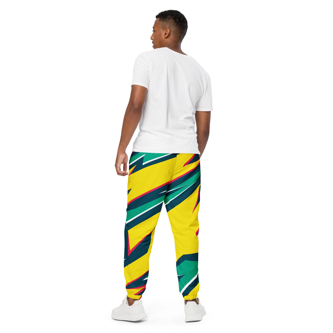 Unisex Track Pants - Yellow-Green Graffiti