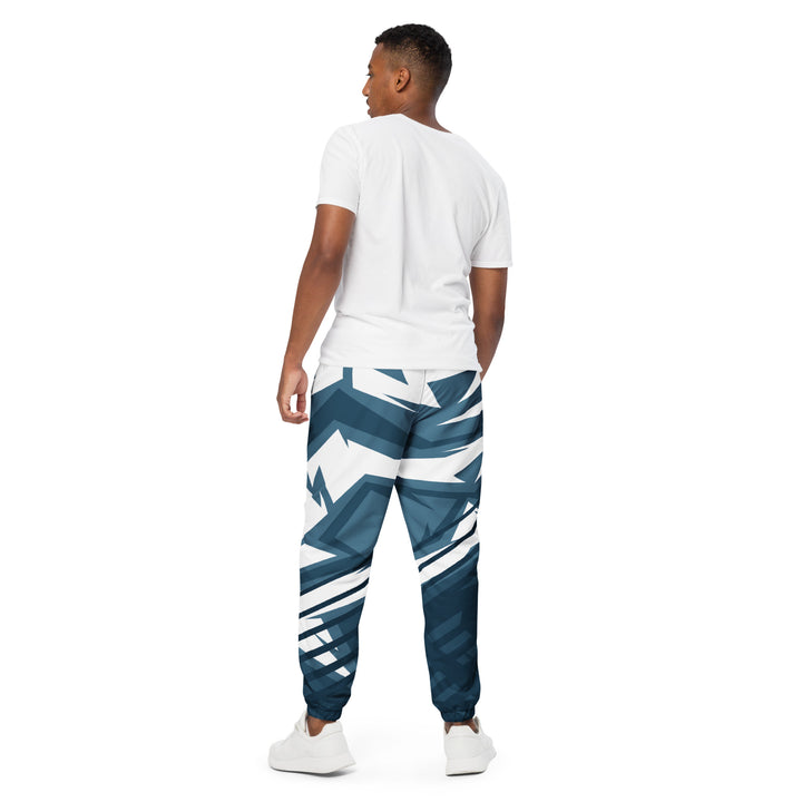 Unisex Track Pants - Blue-White Sharp