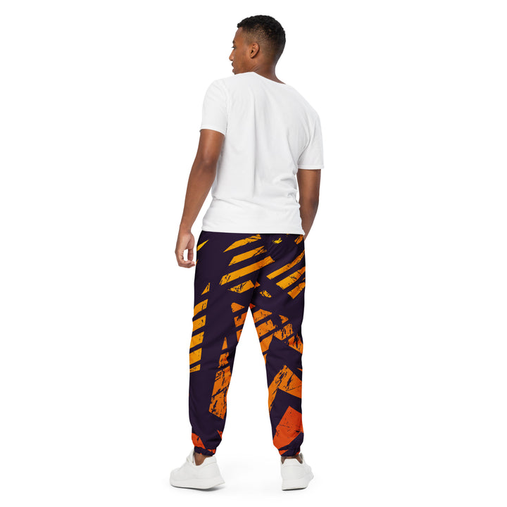 Unisex Track Pants - Brown-Orange Sharp