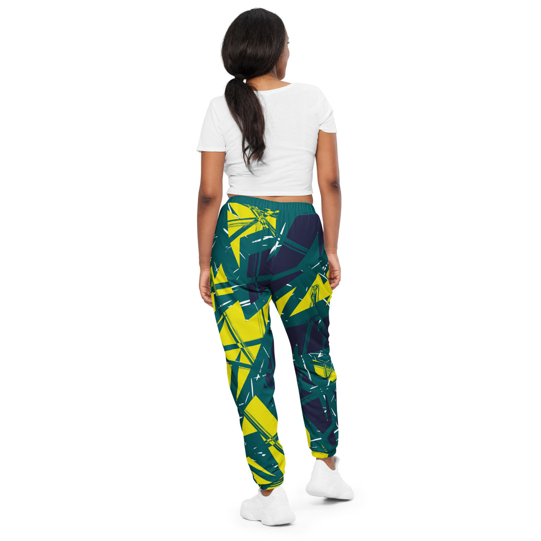 Unisex Track Pants - Green-Yellow Tough