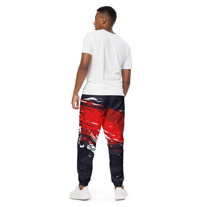 Unisex Track Pants - Black-Red Ace