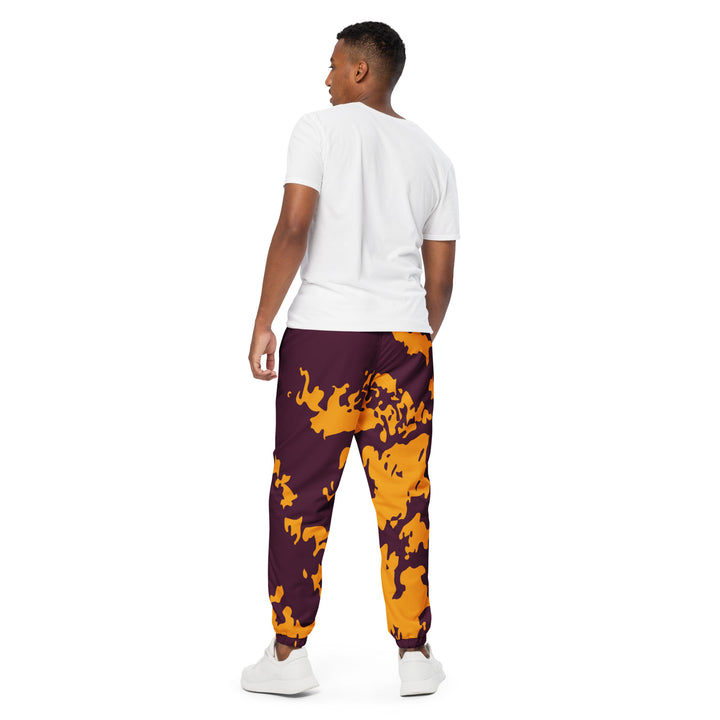 Unisex Track Pants - Brown-Orange Marks