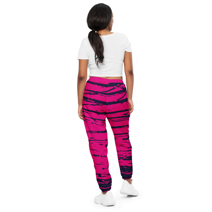 Unisex Track Pants - Pink-Black Layer