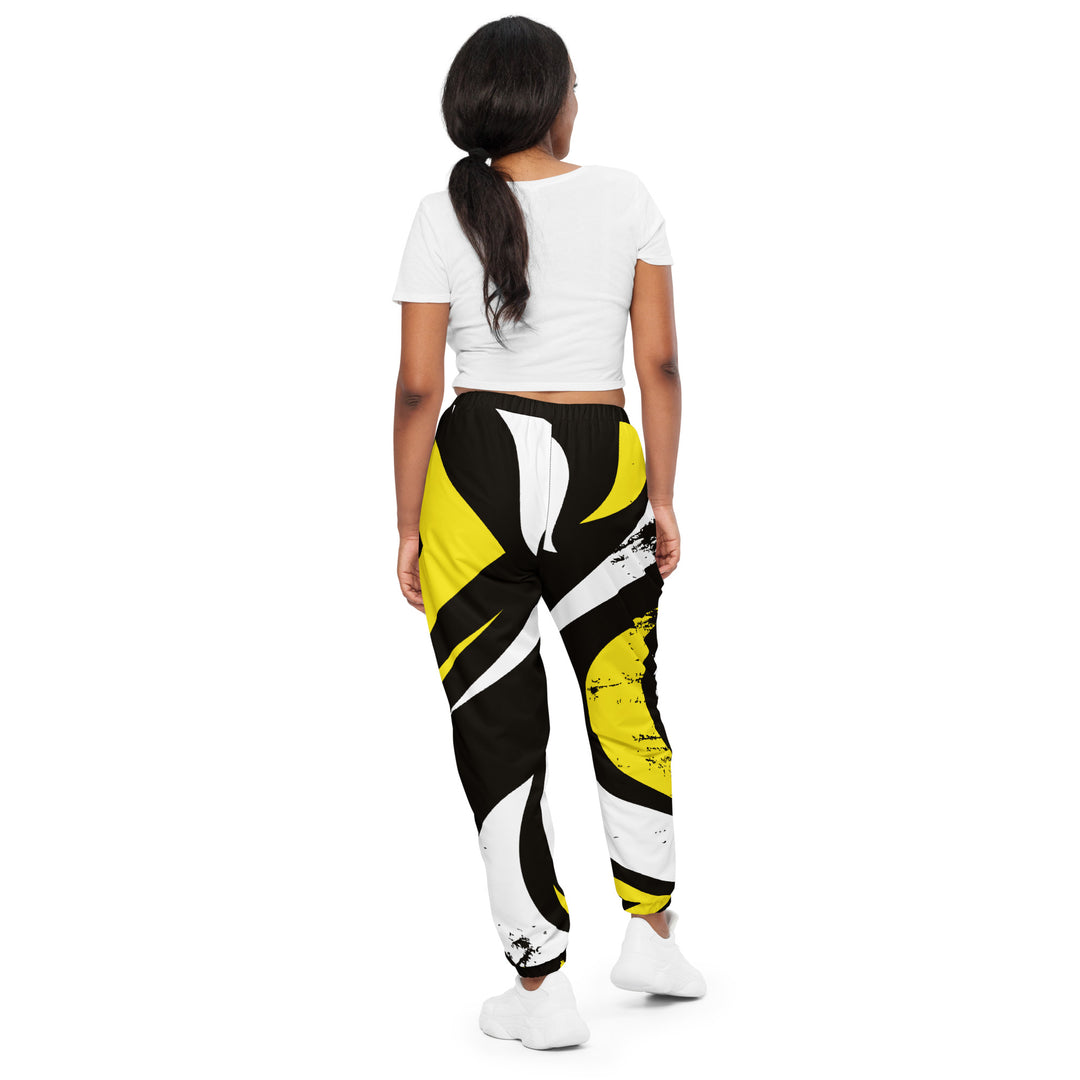 Unisex Track Pants - Black-Yellow Street