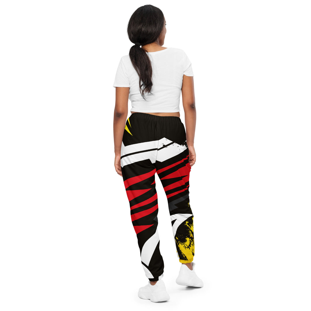 Unisex Track Pants - Black-Red Street