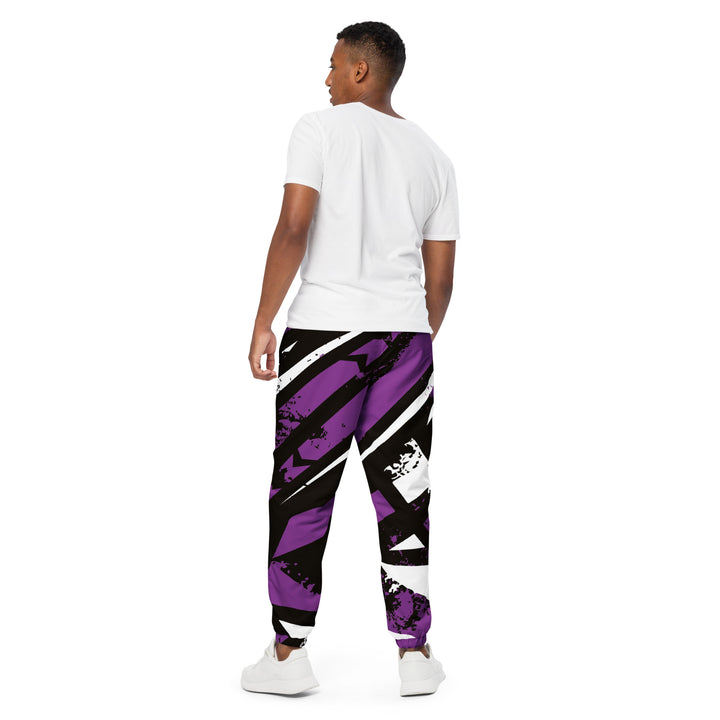 Unisex Track Pants - Black-Purple Charge