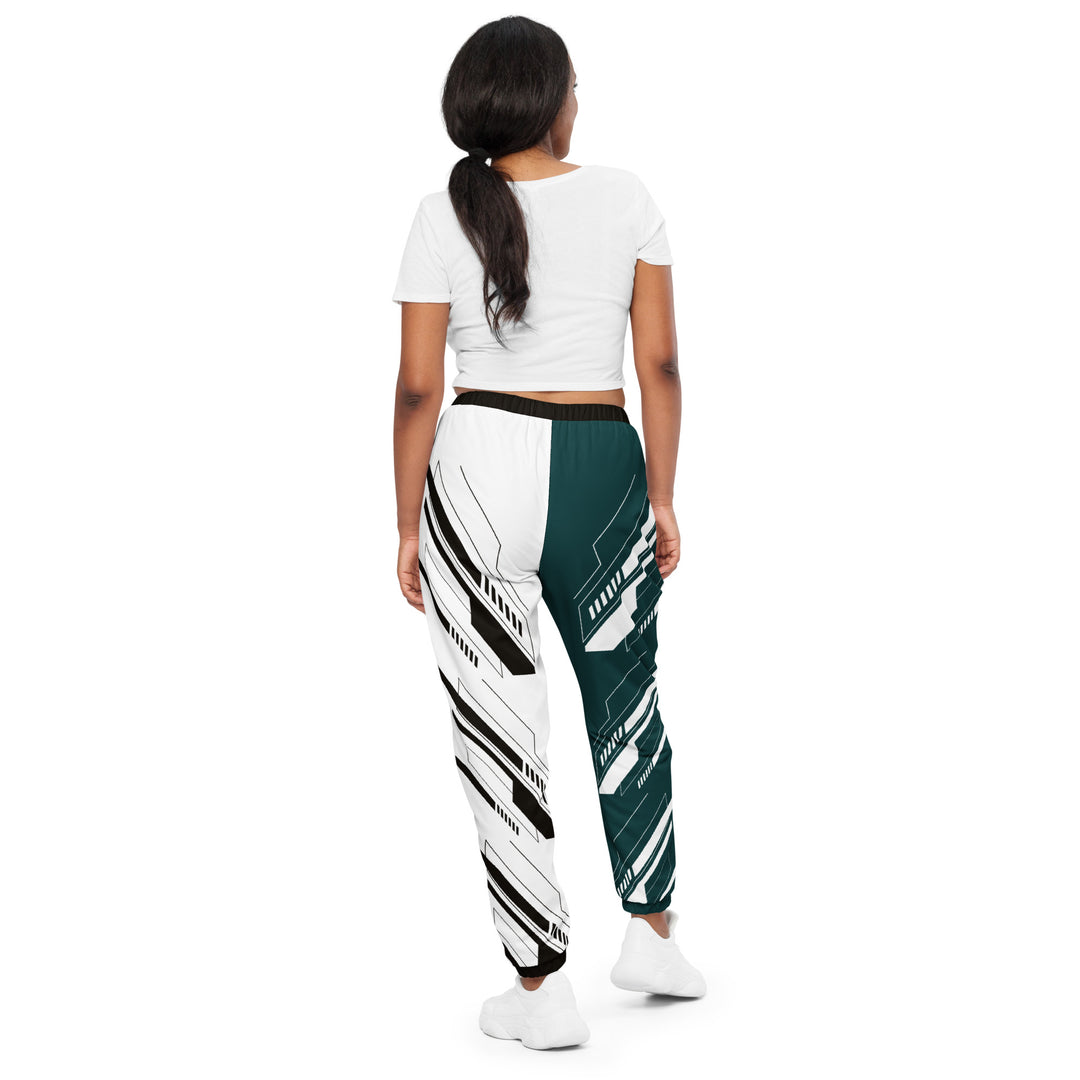 Unisex Track Pants - Black-White Engine