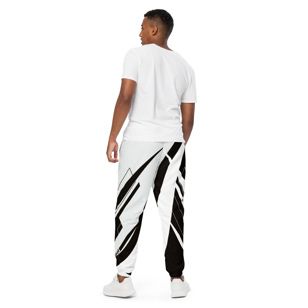 Unisex Track Pants - Black-White Ribbon