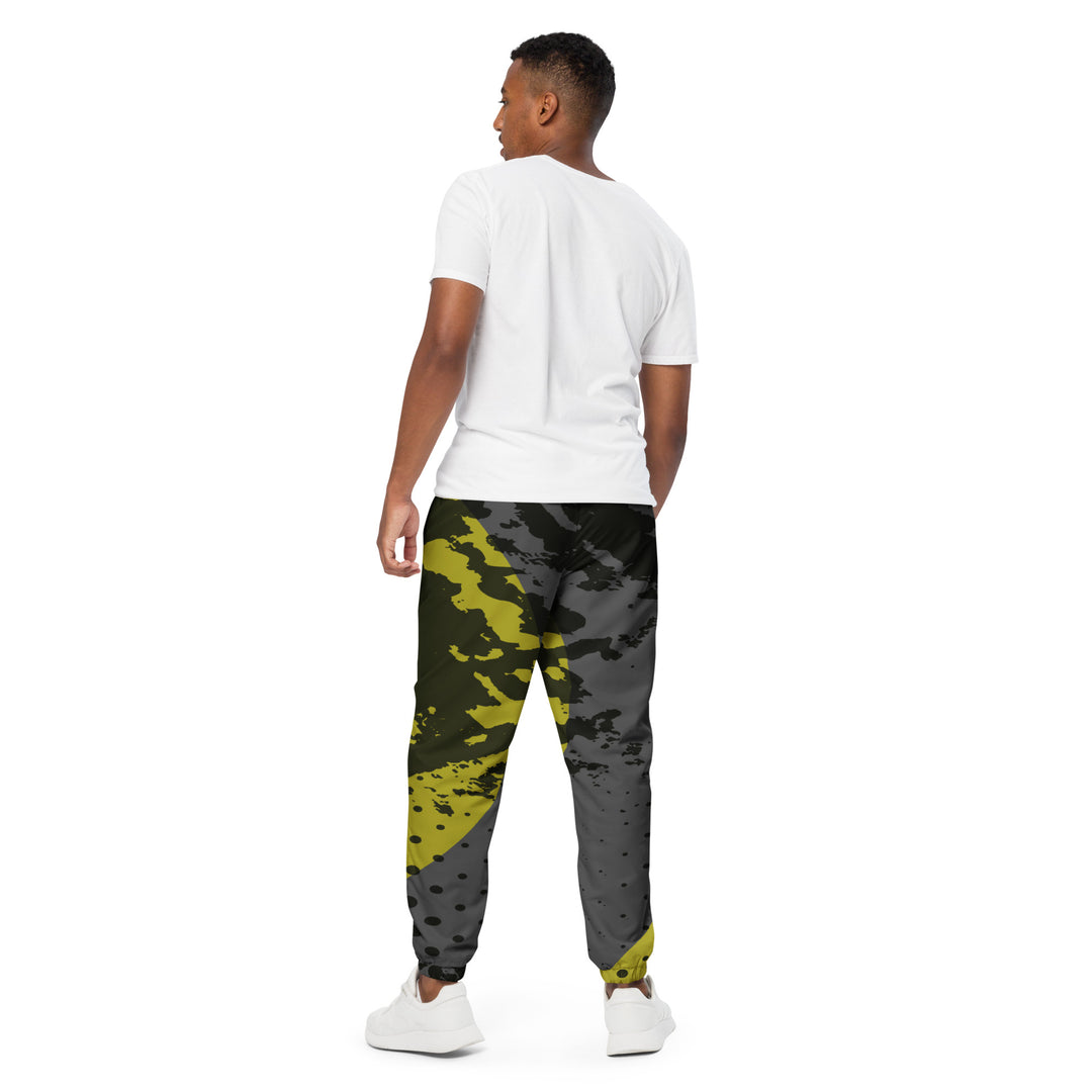 Unisex Track Pants - Grey-Yellow Moon