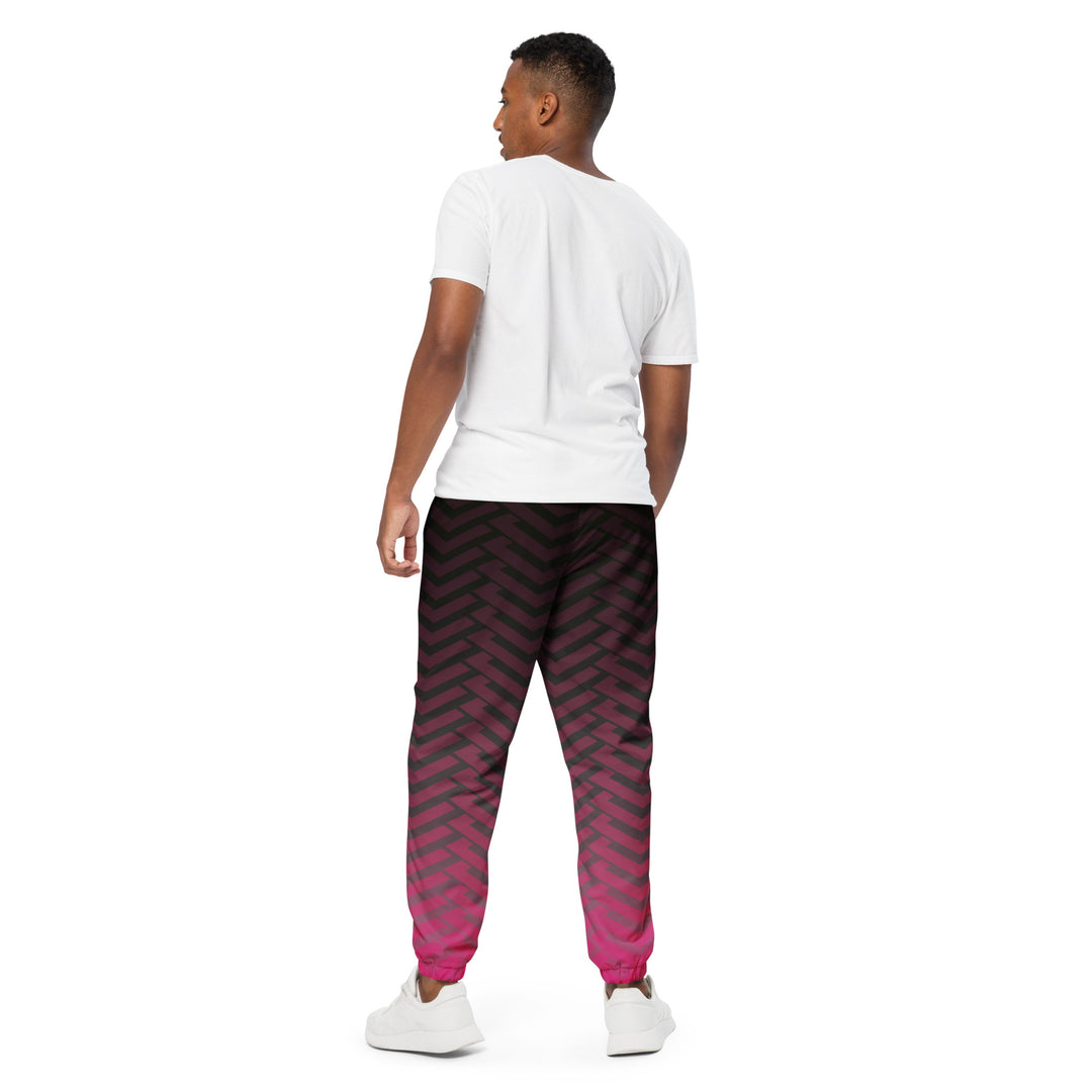 Unisex Track Pants - Pink-Black Arrow