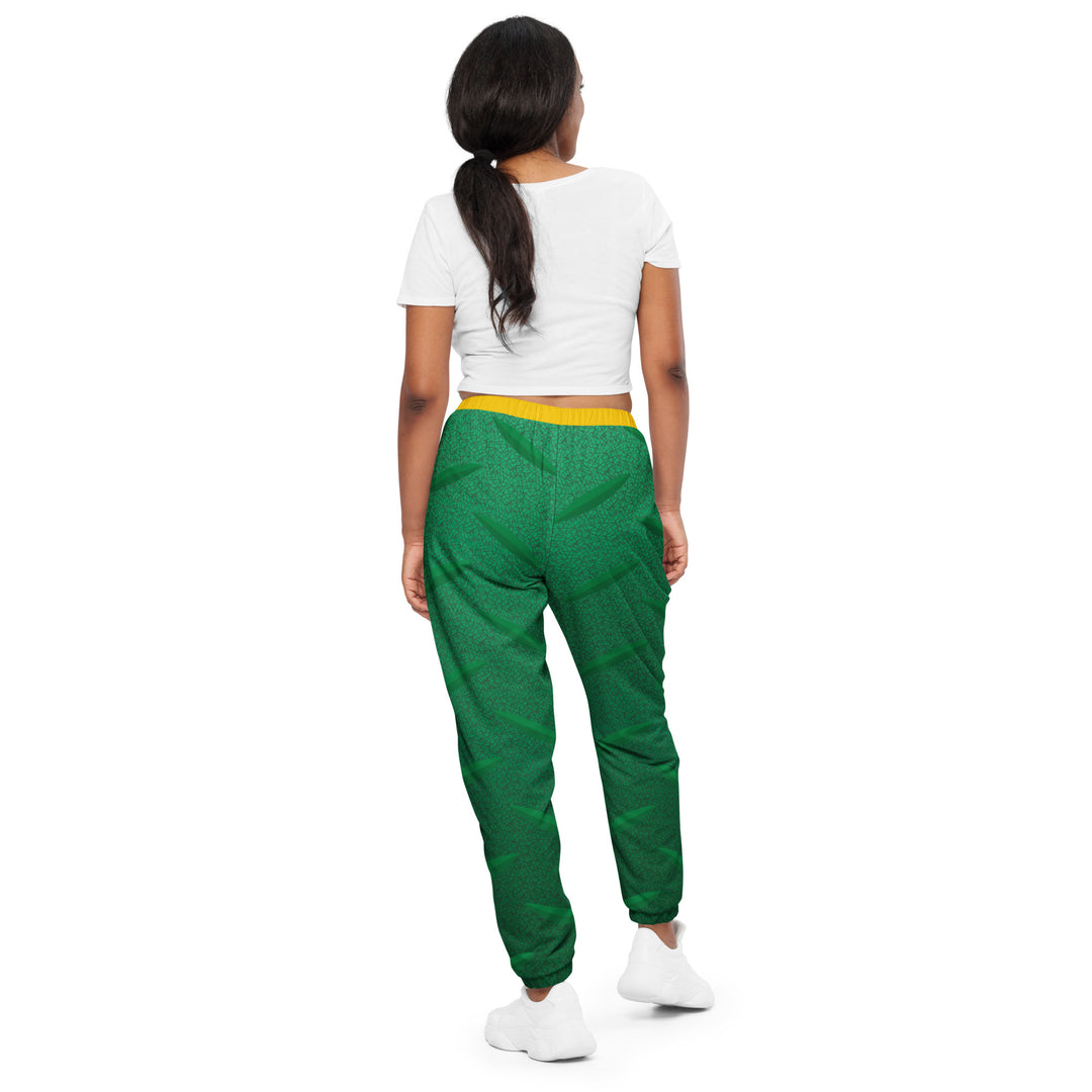 Unisex Track Pants - Green-Yellow Metal