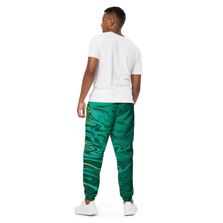 Unisex Track Pants - Green-Yellow Smoke