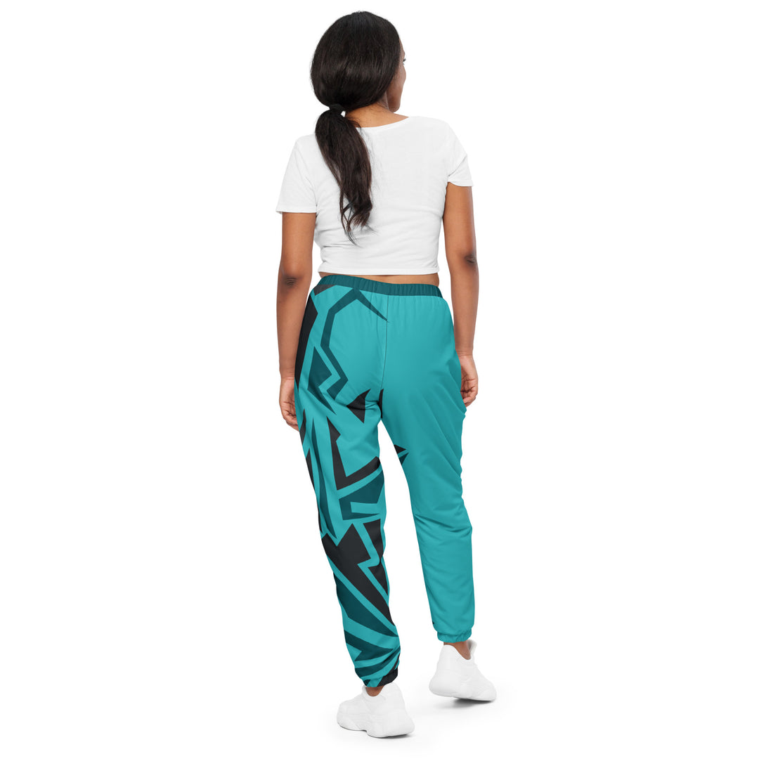 Unisex Track Pants - Turquoise-Grey Edge