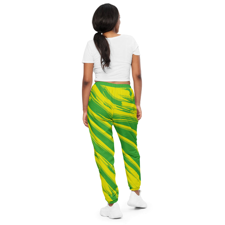 Unisex Track Pants - Green-Yellow Explosion