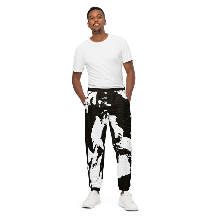 Unisex Track Pants - Black-White Triangle