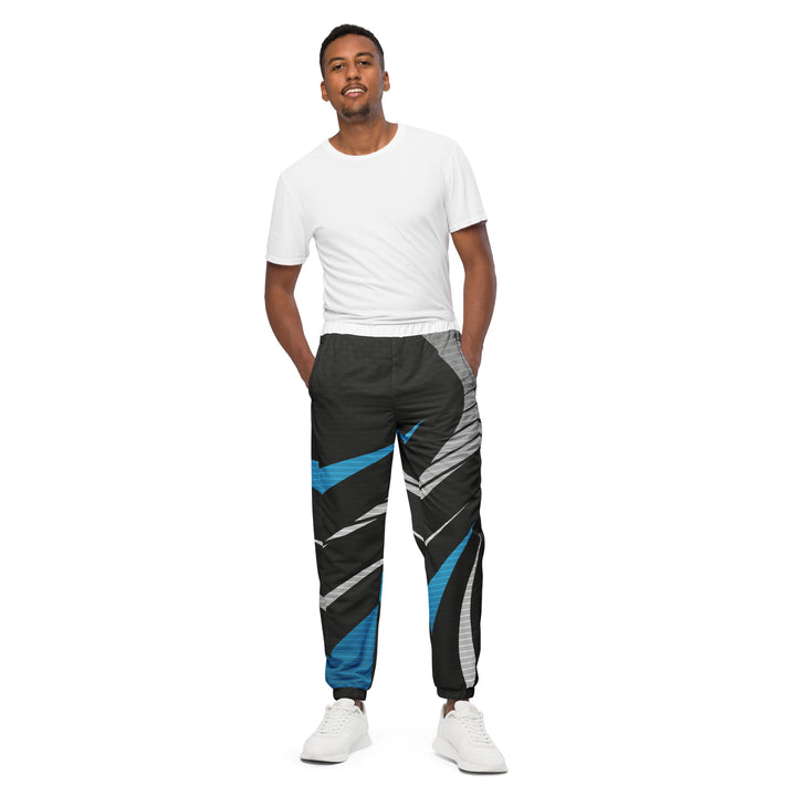 Unisex Track Pants - Black-Blue Swing