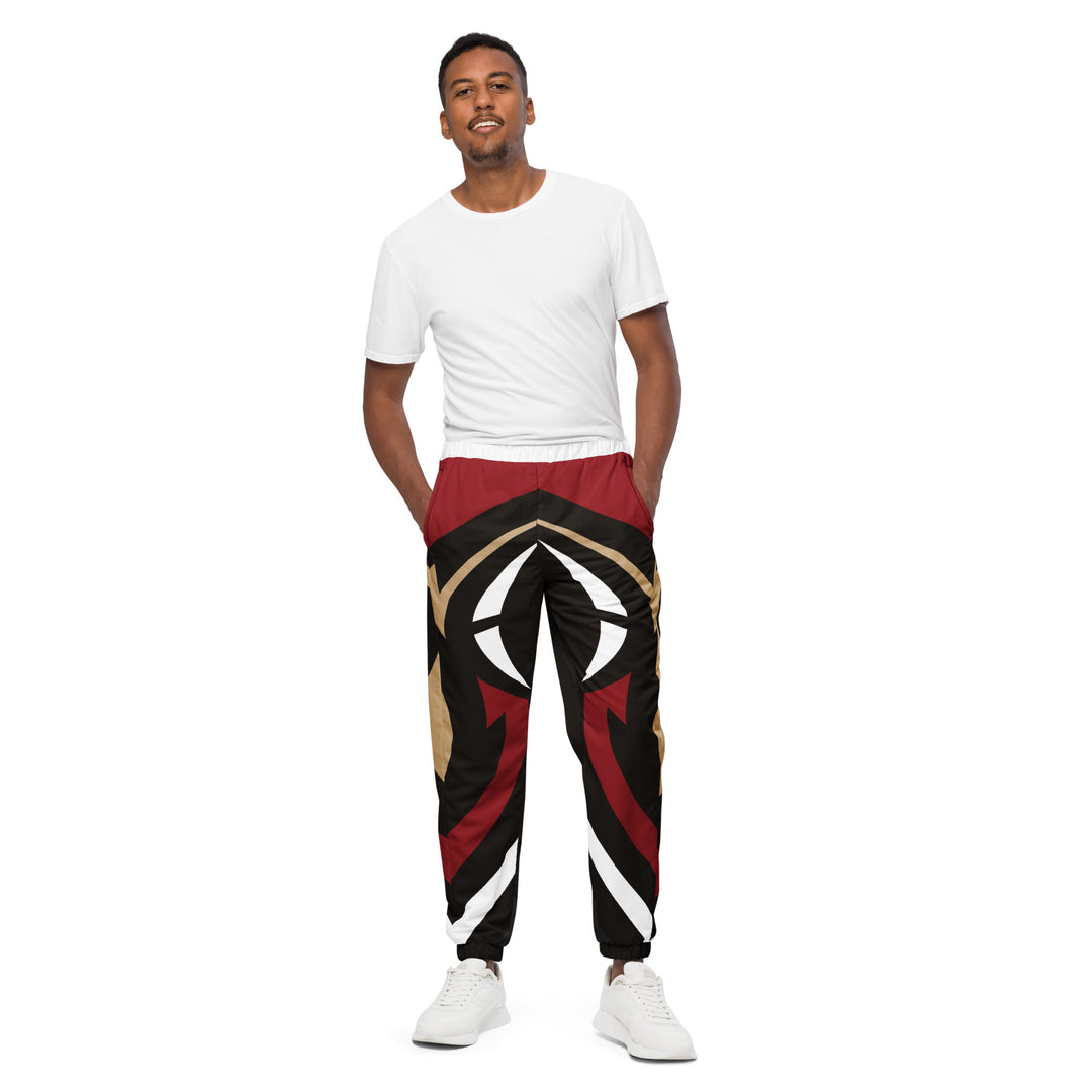 Unisex Track Pants - Red-Black Bull