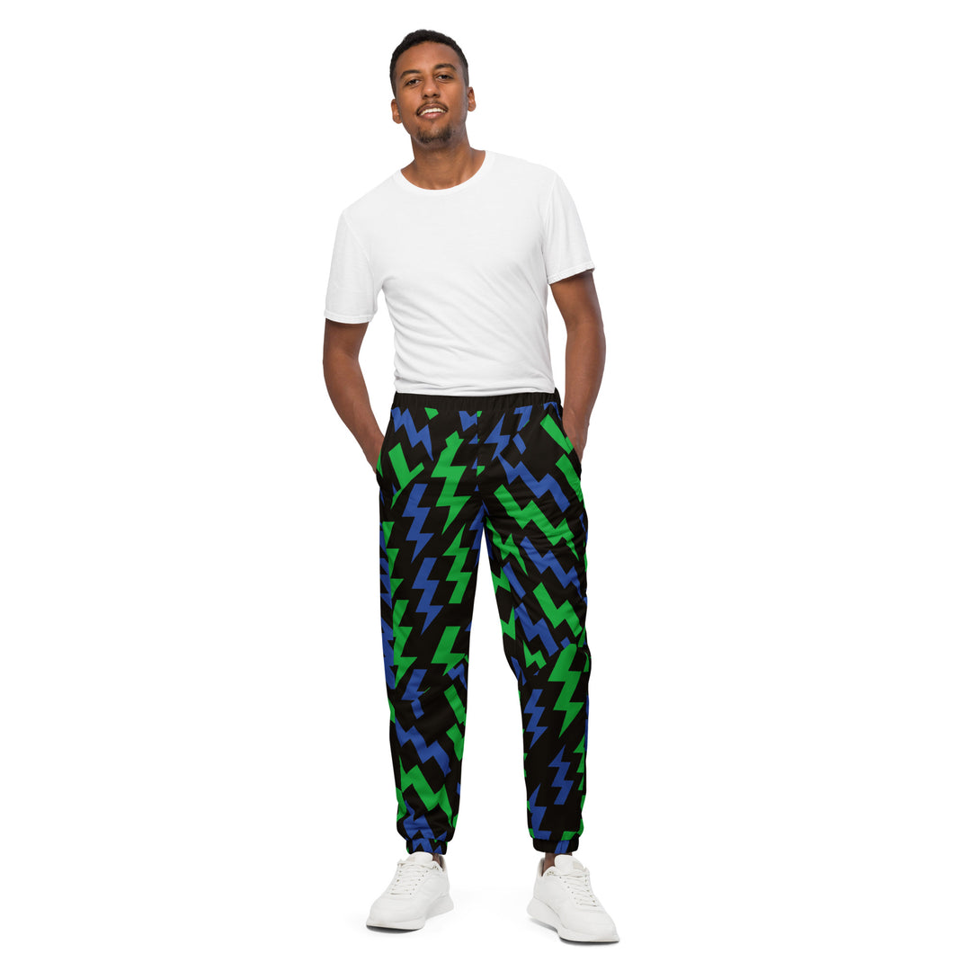 Unisex Track Pants - Blue-Green Flash