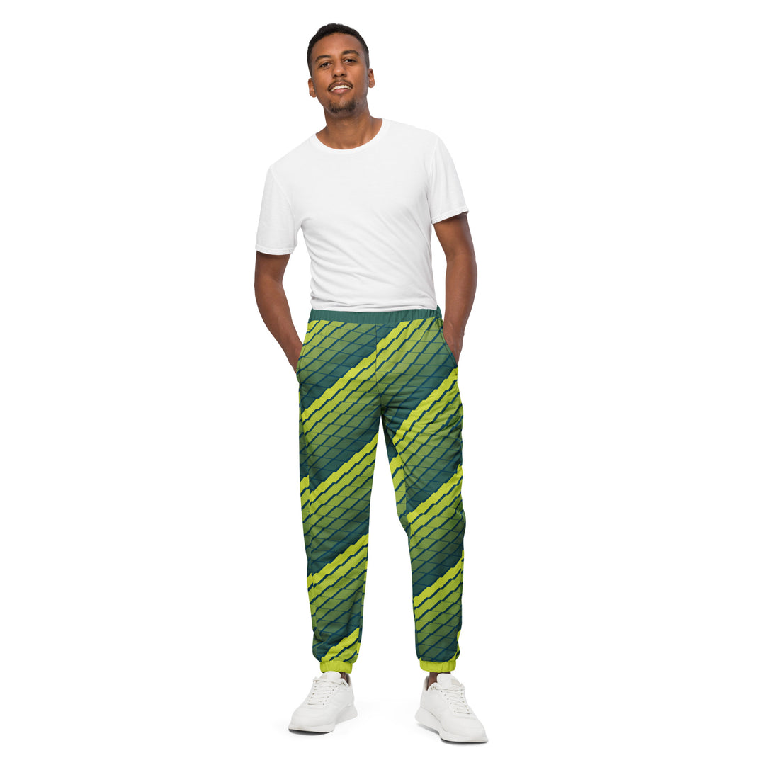 Unisex Track Pants - Green-Yellow Rise