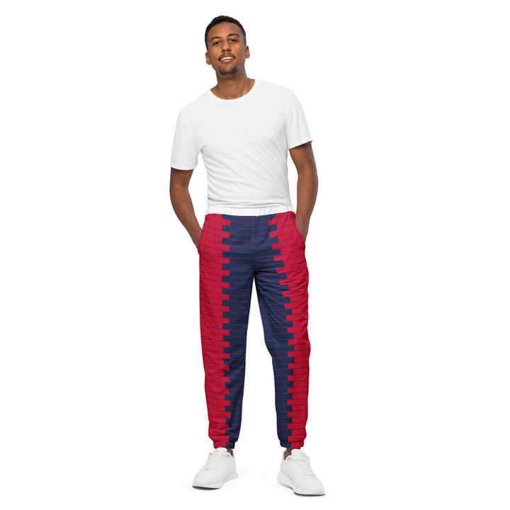 Unisex Track Pants - Red-Blue Bar