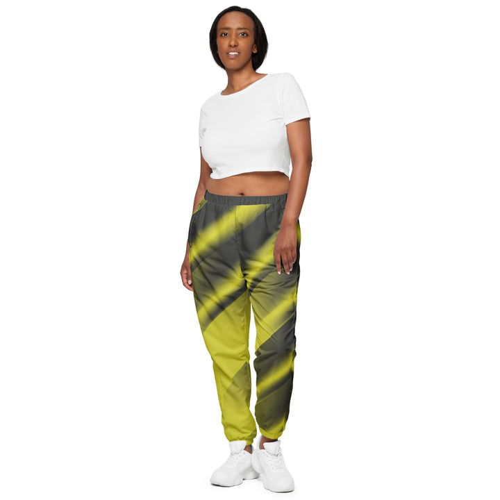 Unisex Track Pants - Yellow-Black Shine