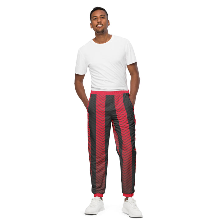 Unisex Track Pants - Red-Black Arrow