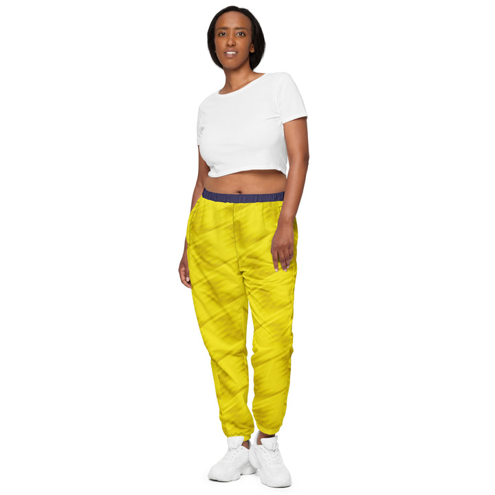 Unisex Track Pants - Yellow-Purple Distortion