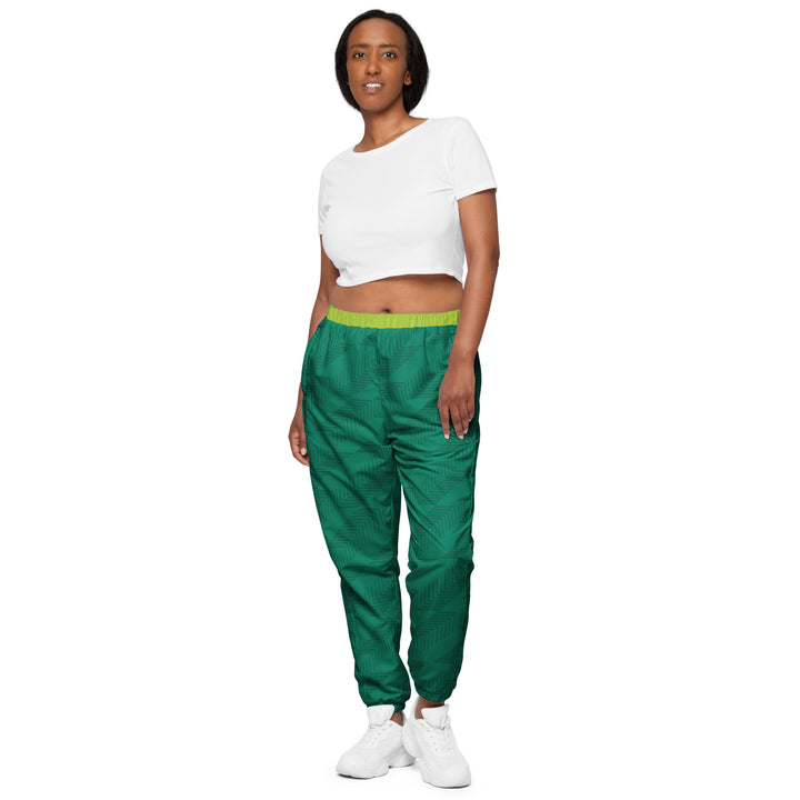 Unisex Track Pants - Green Italic