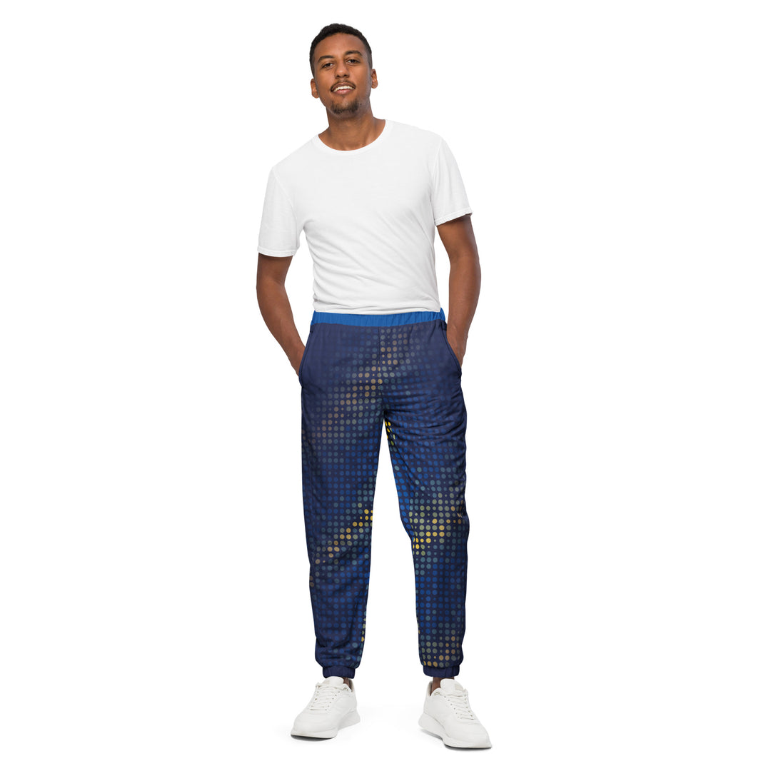 Unisex Track Pants - Blue-Yellow Points