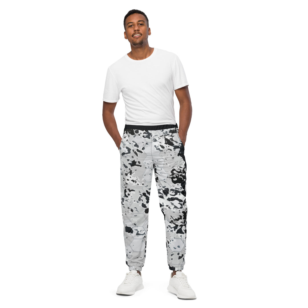 Unisex Track Pants - Grey-Black Comb