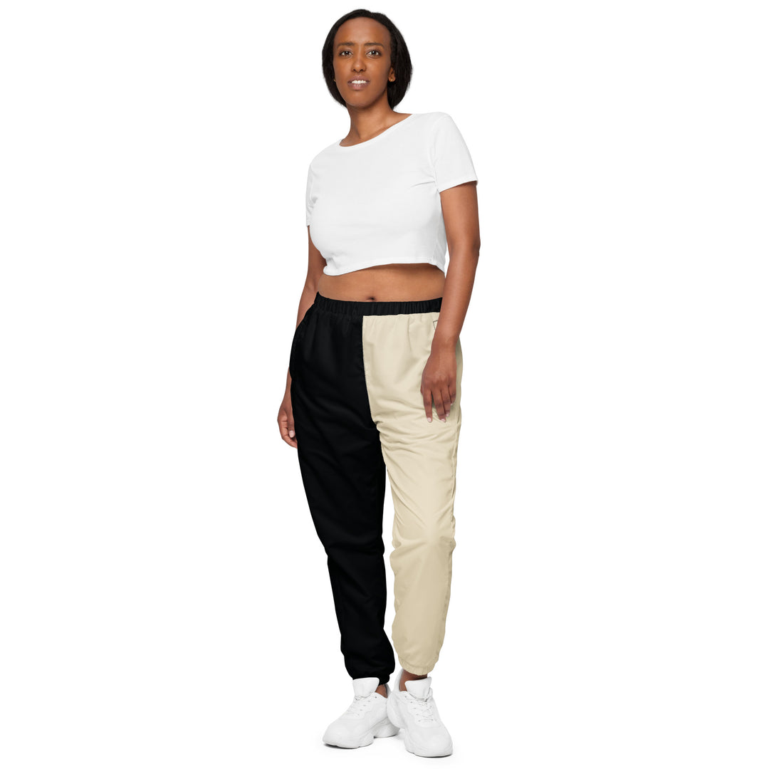 Unisex Track Pants - Black-Beige Horsepower